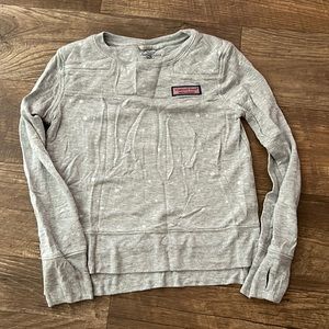 TWO Vineyard vines Girls S (7-8) gray long sleeve shirt with silver stars